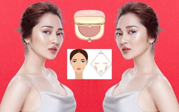 Bí quyết đánh má hồng cho mặt kim cương có thể bạn chưa biết