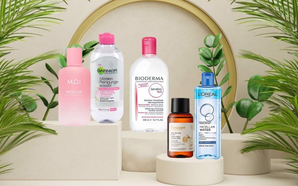 Top 5 nước tẩy trang xịn làm sạch bụi bẩn, mỹ phẩm trang điểm trên da