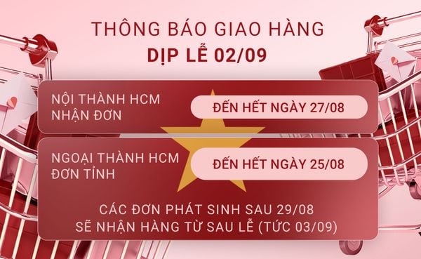 THÔNG BÁO LỊCH GIAO HÀNG DỊP LỄ 02/09 NĂM 2025