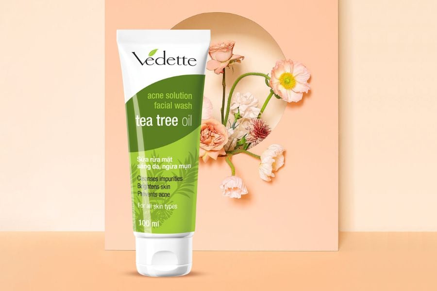 Sữa rửa mặt Vedette Tea Tree Oil Acne Solution