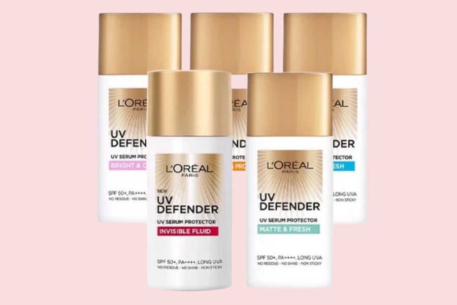 Kem chống nắng L'Oréal Paris UV Defender SPF 50+ PA++++ với 5 phân loại