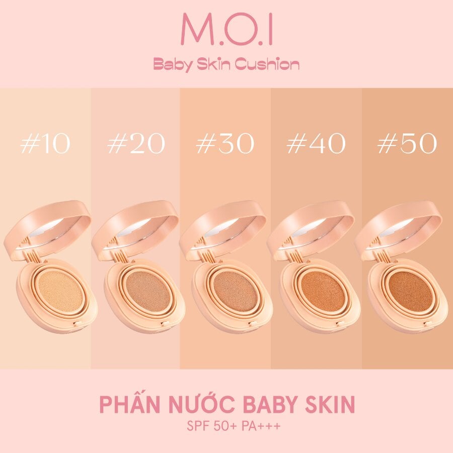 Bảng màu phấn nước Baby Skin Cushion