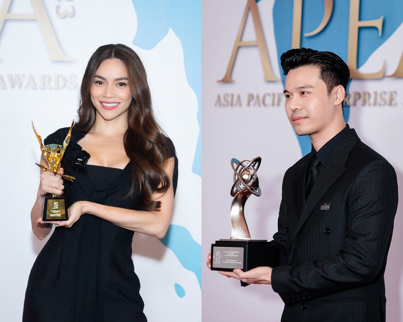 2 Nhà sáng lập M.O.I Cosmetics : Hồ Ngọc Hà & Lâm Thành Kim cùng nhận giải thưởng