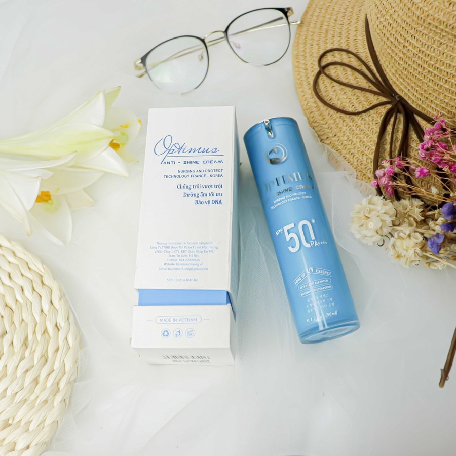 Review chi tiết kem chống nắng Optimus Anti Shine Cream