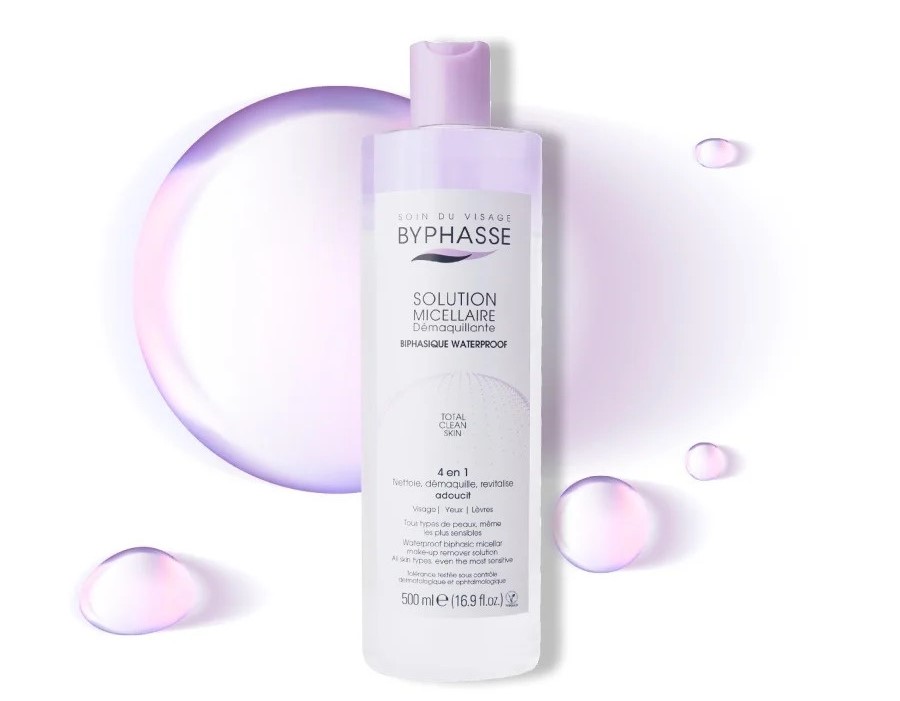 Nước tẩy trang chứa dầu Byphasse Waterproof Micellar Total Clean Skin