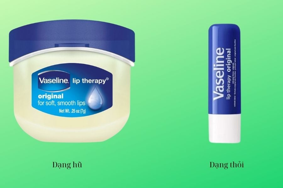 Các loại son dưỡng của thương hiệu Vaseline