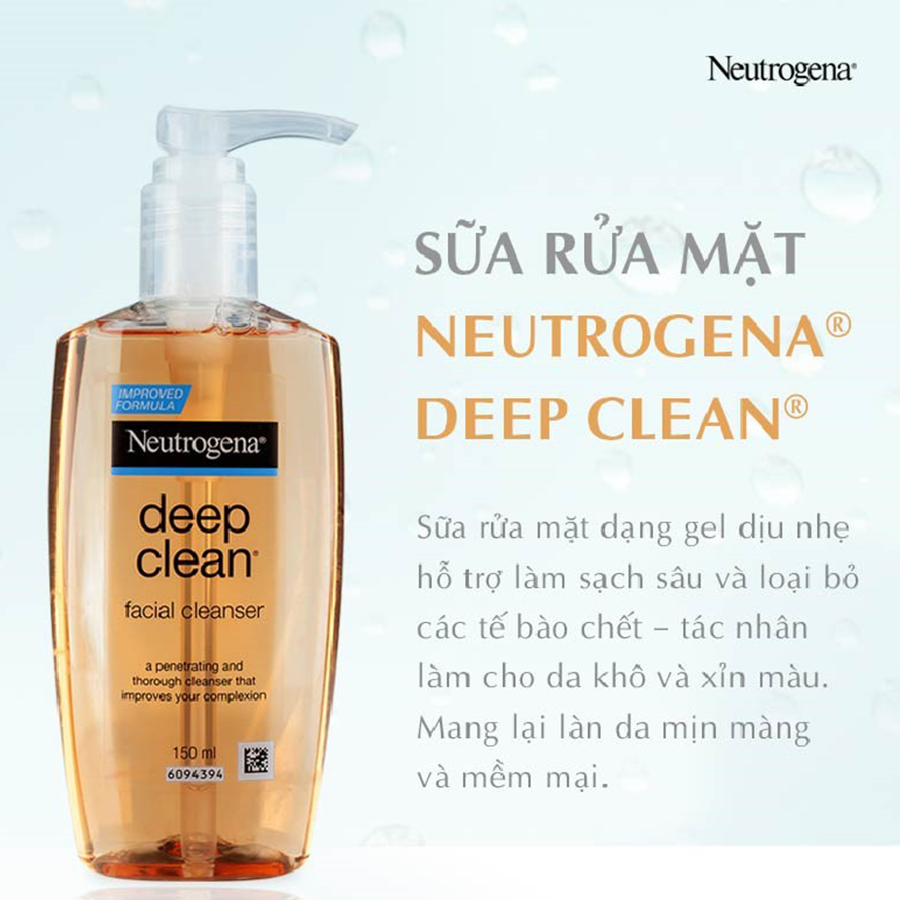 Sữa Rửa Mặt Neutrogena Gel Facial Cleanser Deep Clean