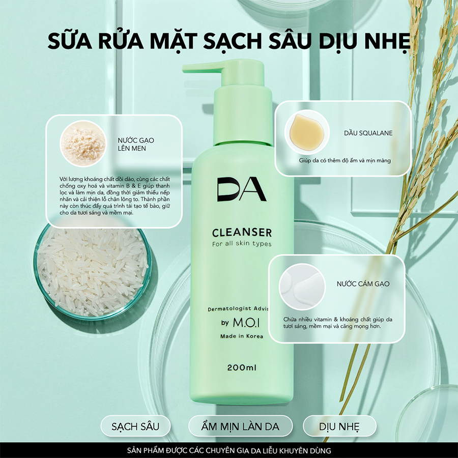 Sữa rửa mặt 2 trong 1 dạng Gel M.O.I