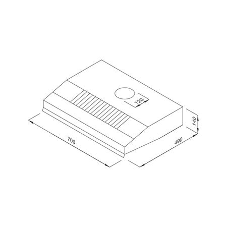 Máy hút khử mùi Malloca Classic H342.7 NEW