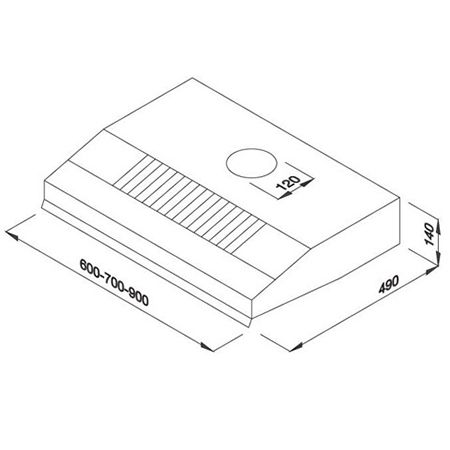 Máy hút khử mùi Malloca classic H342.6 NEW