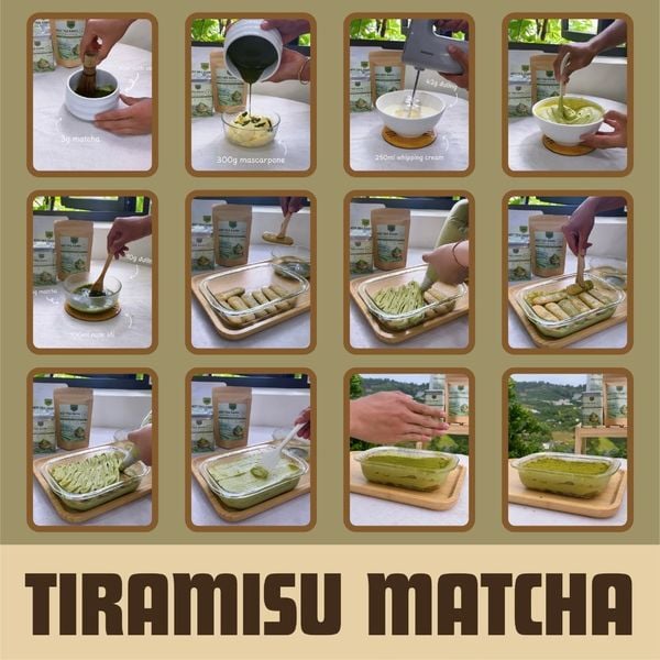 Cách làm bánh tiramisu matcha