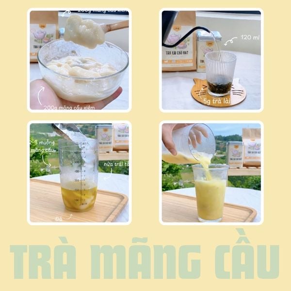 Cách làm trà mãng cầu tại nhà