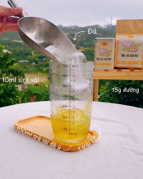 Cách pha trà vải đóng hộp