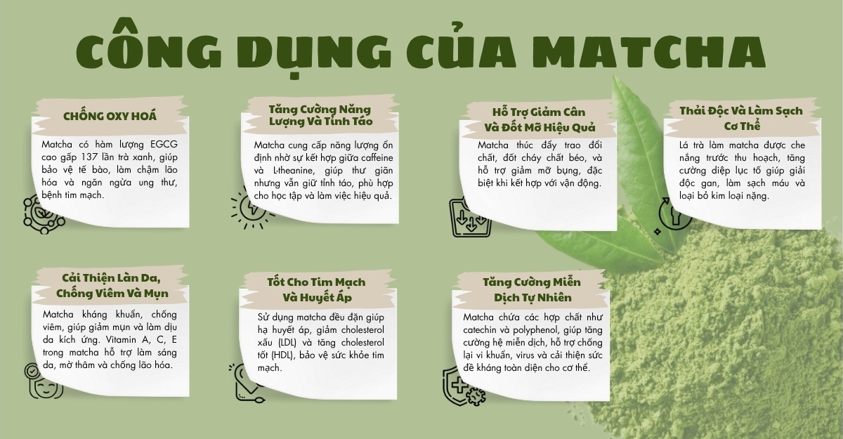 công dụng của matcha