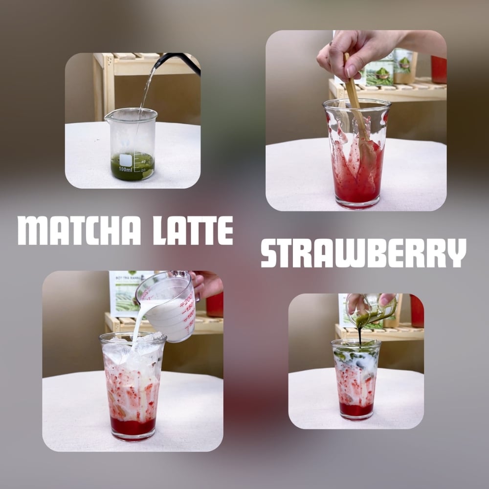 Matcha latte strawberry
