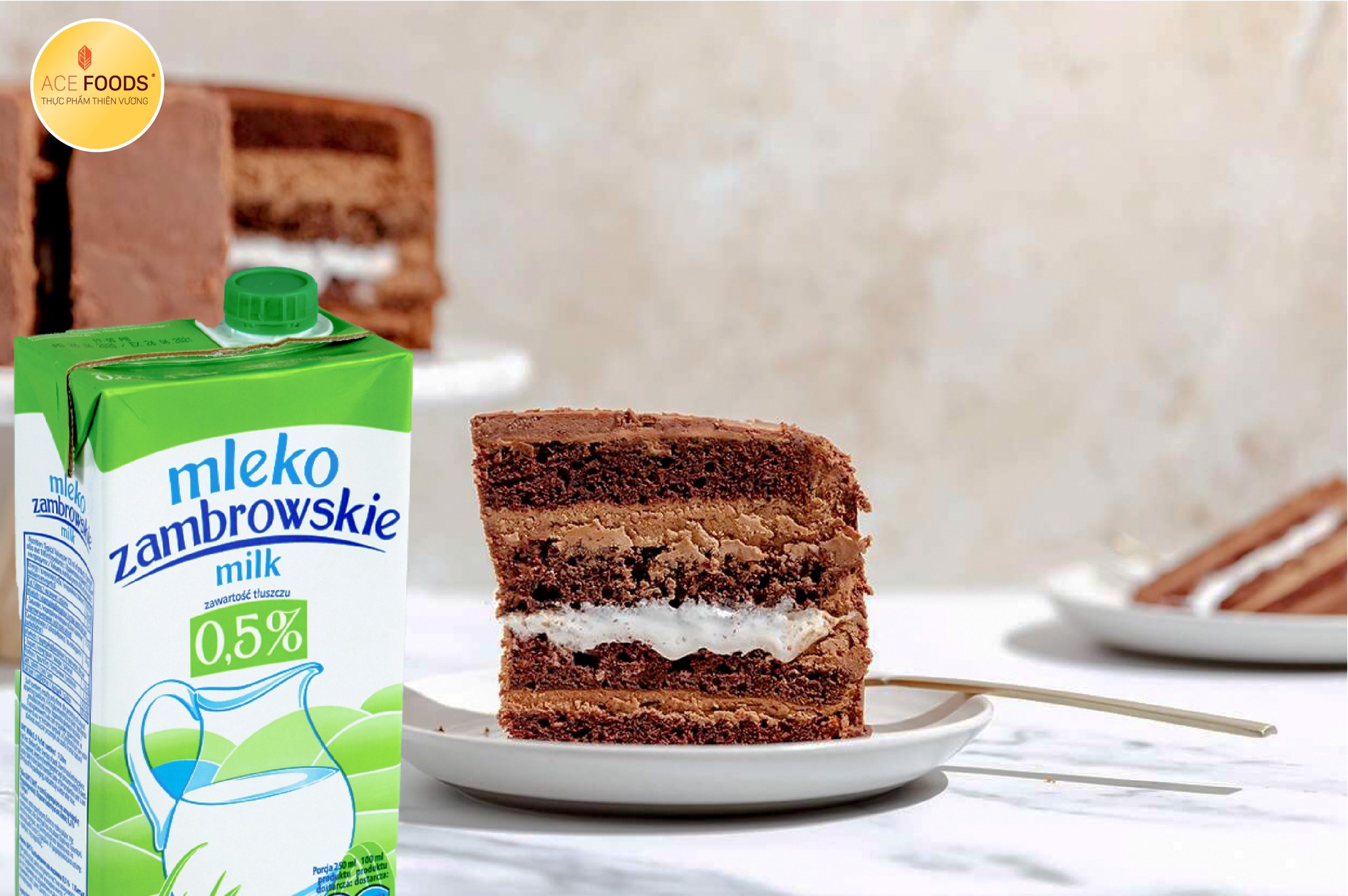 Làm bánh từ sữa tươi Mleko sẽ giúp cốt bánh thơm và mềm xốp hơn