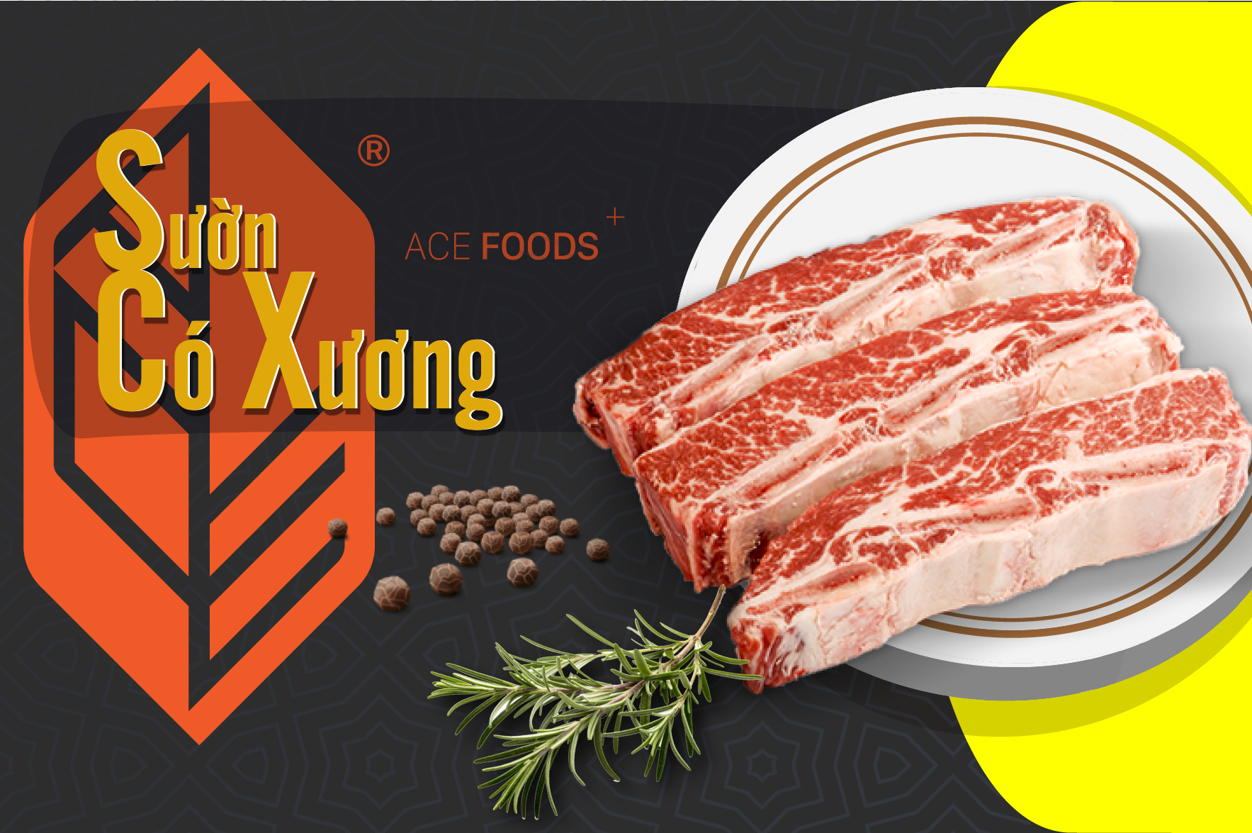 Sườn bò Mỹ có xương nướng BBQ