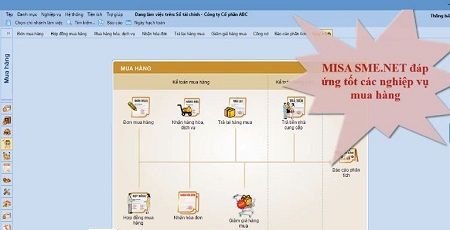 [Mua hàng] Phần mềm kế toán MISA SME.NET đáp ứng rất tốt nghiệp vụ kế toán mua hàng cho doanh nghiệp