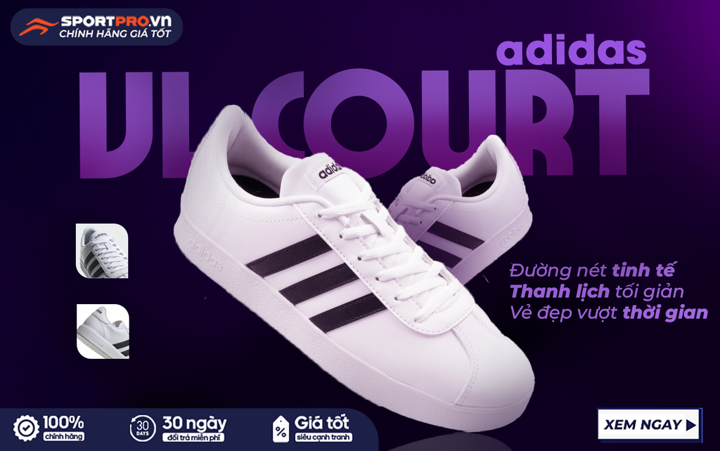 REVIEW GIÀY THỂ THAO ADIDAS VL COURT