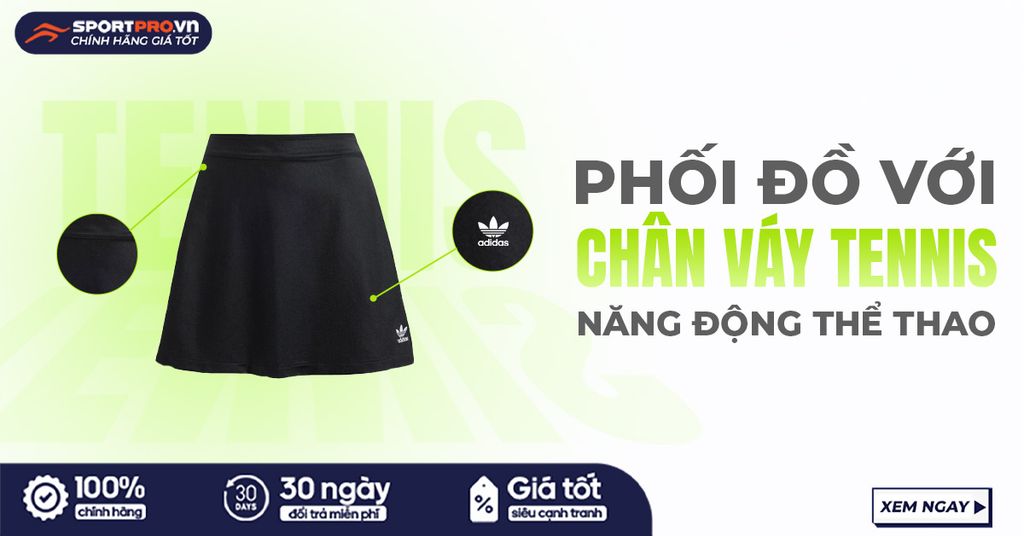 Phối đồ với chân váy tennis
