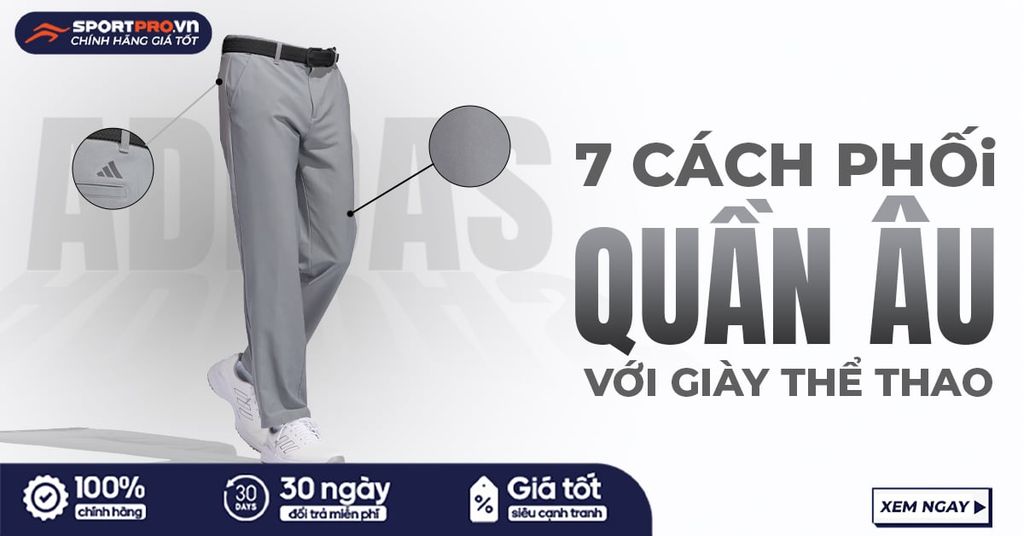 Phối quần âu với giày thể thao