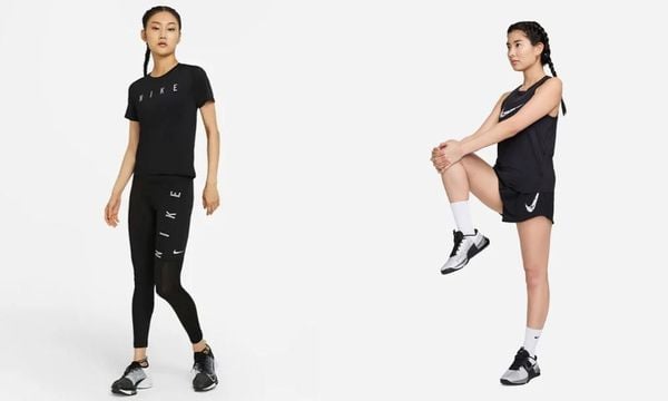Phối áo Nike nữ theo phong cách thể thao