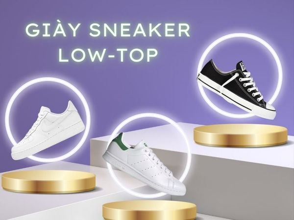 Giày sneaker Low-top với kiểu dáng thấp cổ