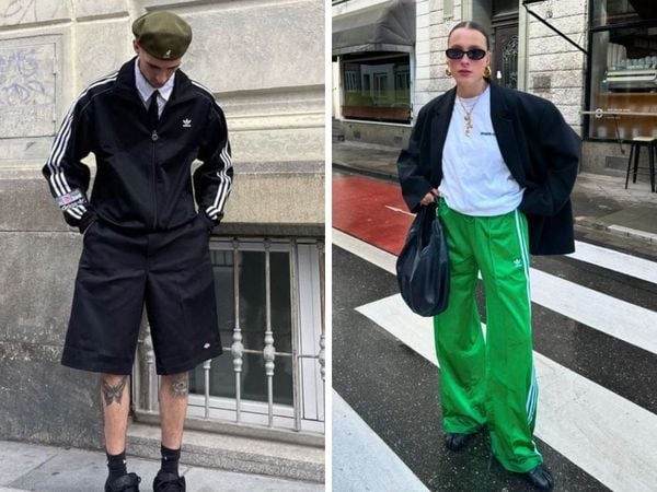 Phong cách menswear nam và nữ với quần ngắn, quần ống suông