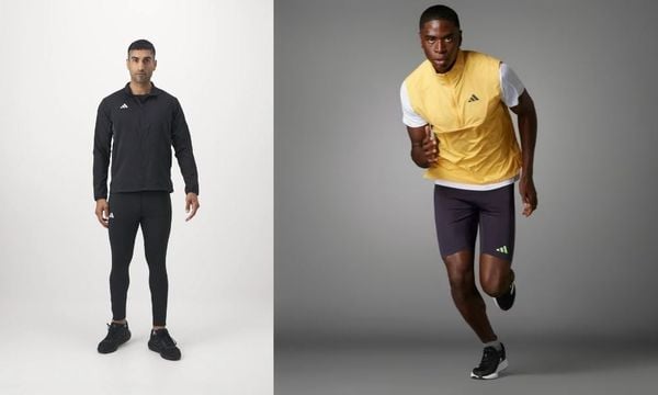 Quần legging phối cùng áo khoác chạy