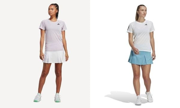 Váy tennis phối với áo thun basic