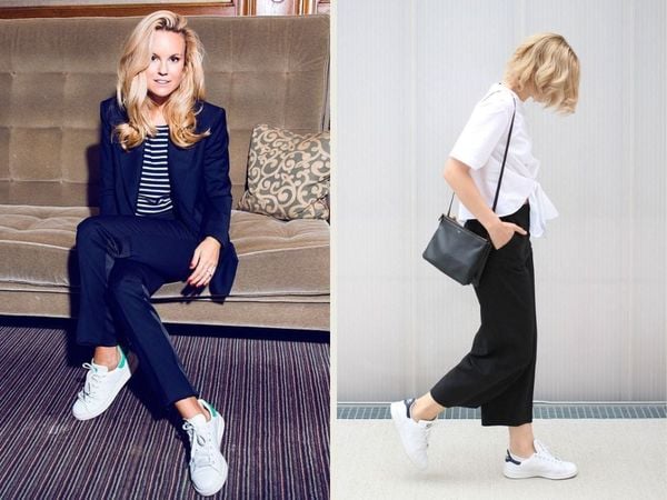 Phối đồ với giày adidas Stan Smith thanh lịch nơi công sở