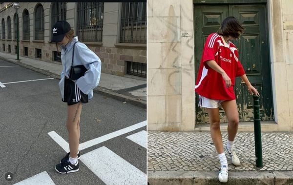 Gợi ý phối đồ với quần đùi nữ adidas theo phong cách đường phố