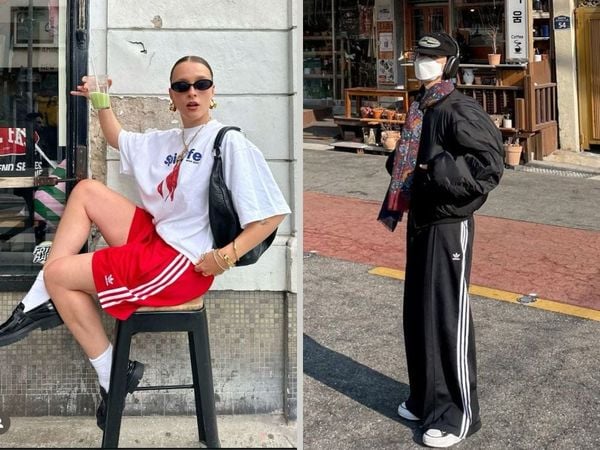 Phối quần short và quần ống suông theo phong cách Sporty