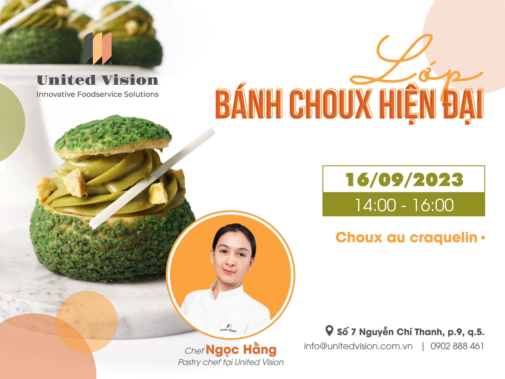 Modern Choux Class - Tham gia cùng United Vision trong lớp học bánh Choux hiện đại