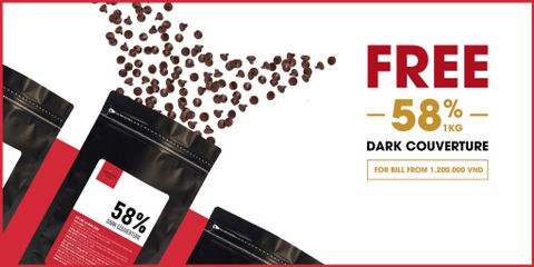 Tặng 1 Túi Dark Couverture 58% 1Kg Cho Hóa Đơn Từ 1.200.000VND