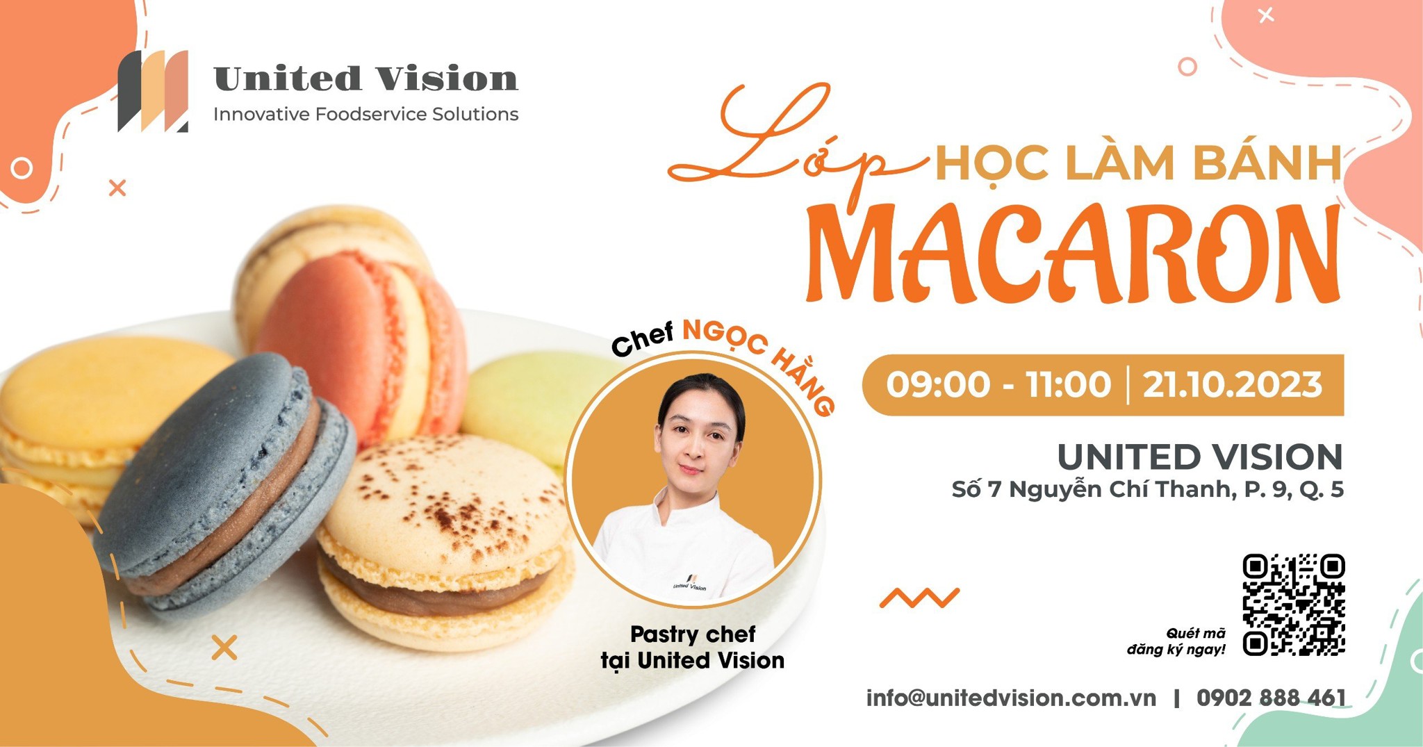 Learn to make macaron at the Macaron Class of United Vision