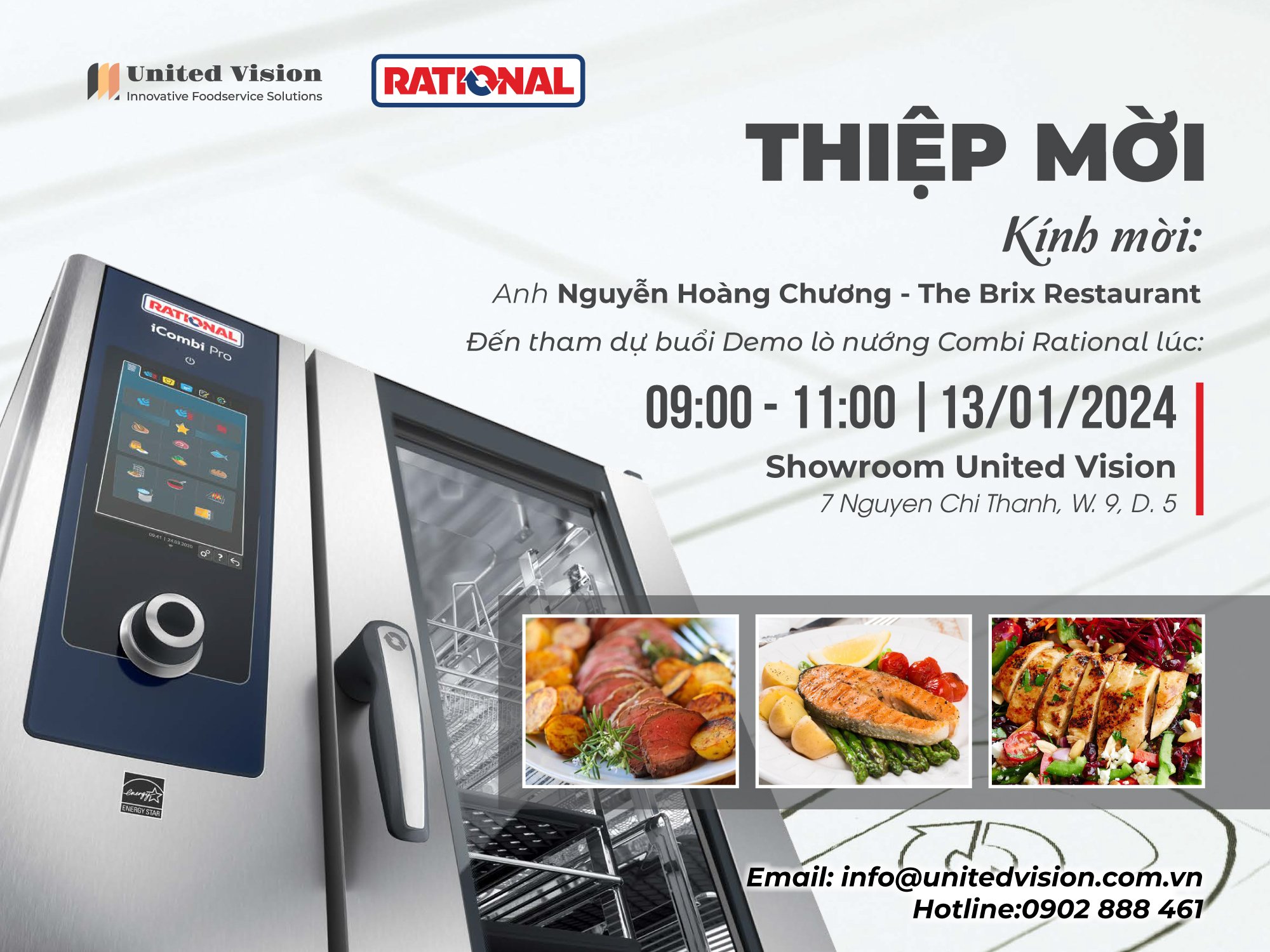 Explore The Optimal Features Of Rational Oven Through A Demo At United Vision