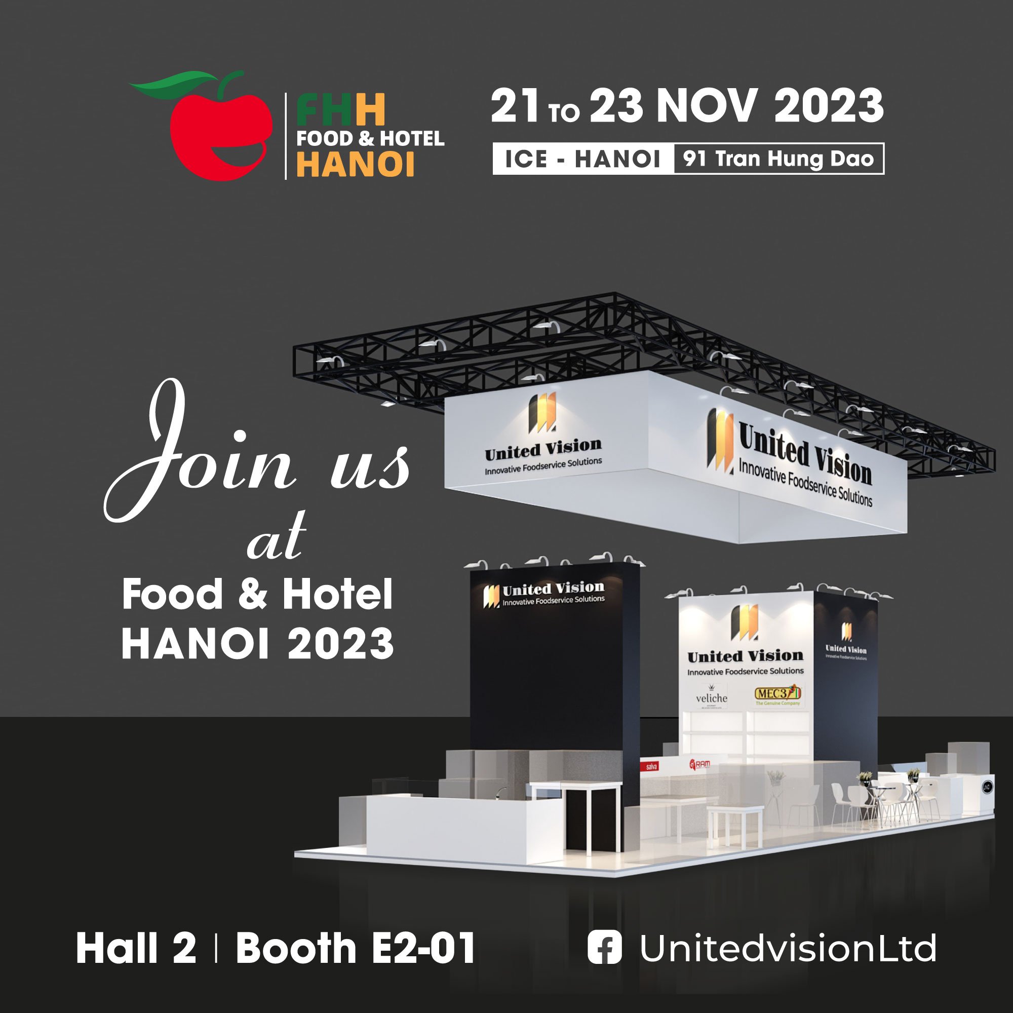 United Vision tại sự kiện triển lãm ngành F&B - Food & Hotel Hanoi 2023