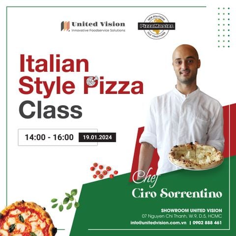 Lớp học pizza Ý bởi chuyên gia pizza đến từ Ý tại United Vision