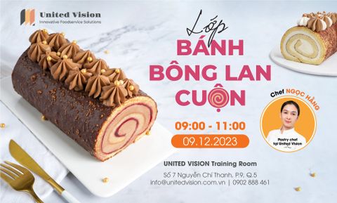 Lớp Bánh Bông Lan Cuộn Cùng Chef Hằng | Nướng Bánh Bông Lan Cuộn Cùng Lò Nướng Đối Lưu UNOX