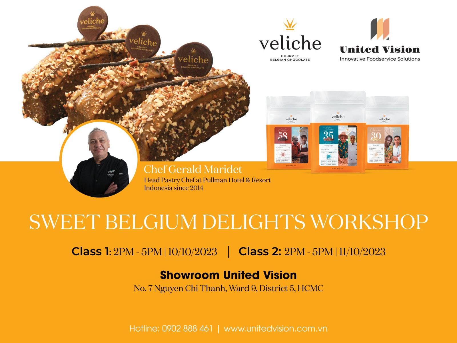 Workshop Sweet Belgium Delights - Gặp chef Gérald Maridet và cùng tìm hiểu thêm nhiều điều về thế giới chocolate