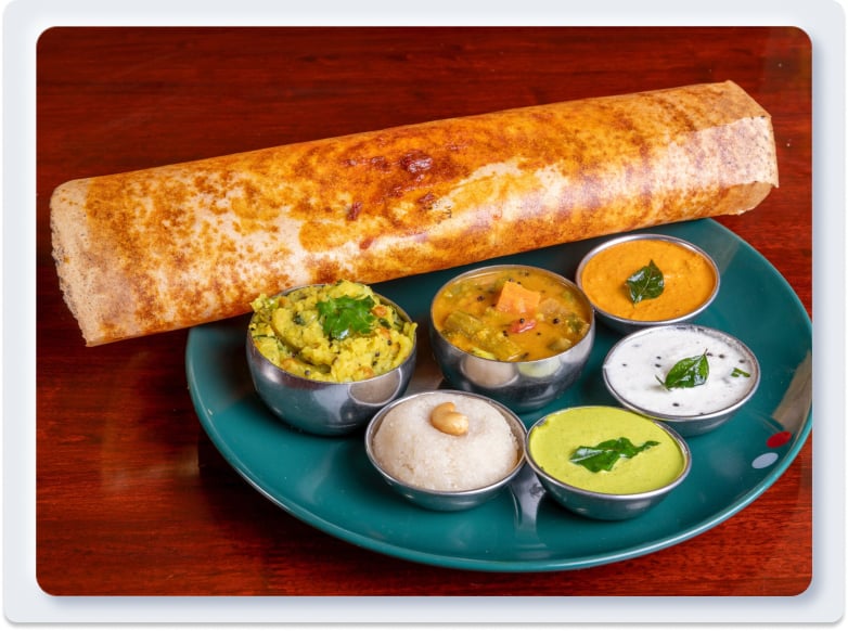 10. Dosa - Bánh xèo của miền Nam Ấn Độ