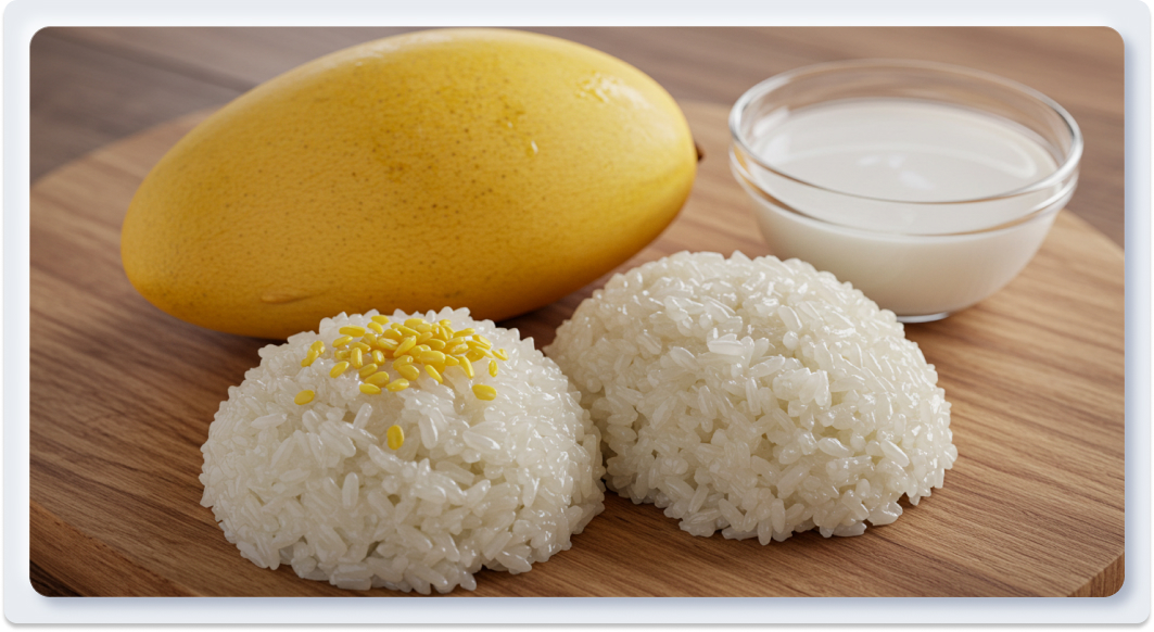 Giải mã bí quyết nấu Xôi Xoài Thái Lan ngon như ngoài hàng