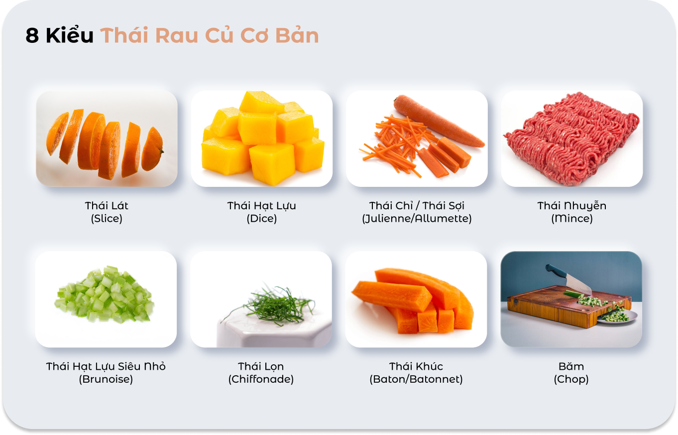 Hướng Dẫn Chi Tiết 8&nbsp;Kiểu Thái Rau Củ Cơ Bản