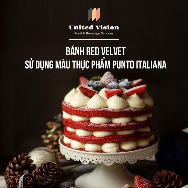 Bánh Red Velvet sử dụng màu thực phẩm Punto