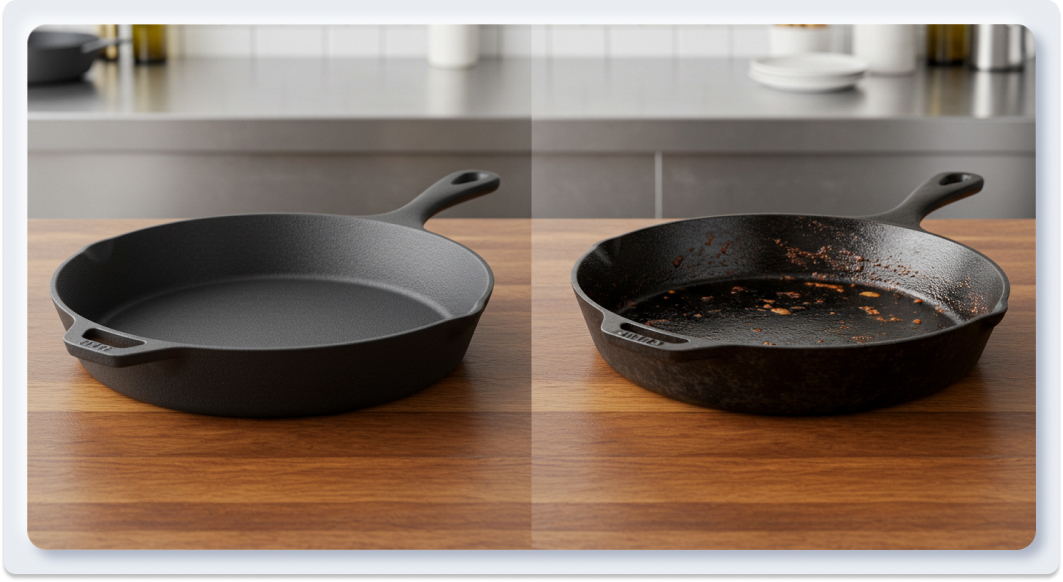 Cách Tôi Dầu Chảo Gang Chi Tiết Từ A-Z Để Chảo Bền Đẹp