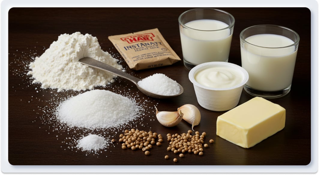 Công thức bánh mì Naan (Bơ tỏi & Truyền thống) chuẩn vị Ấn Độ