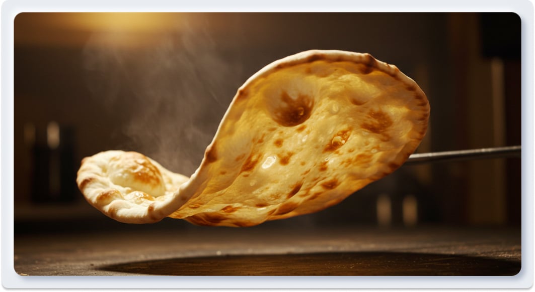 Công thức bánh mì Naan (Bơ tỏi & Truyền thống) chuẩn vị Ấn Độ