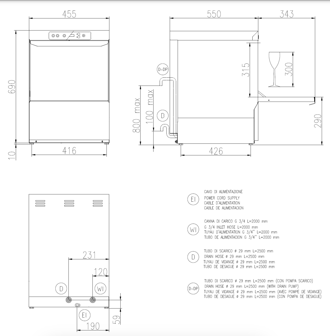 Máy rửa bát 6 bộ công suất lớn, siêu tiết kiệm nước chỉ với 2L/chu kì