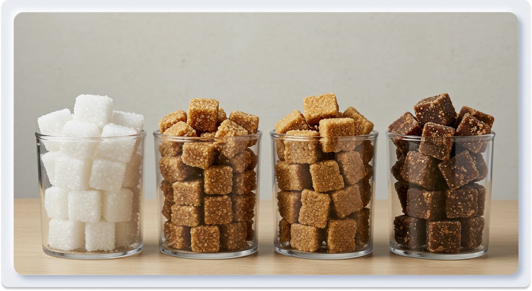 Cách phân biệt các loại đường & Công dụng (Nấu ăn, làm bánh)